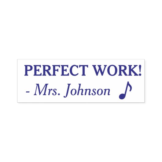Motiverend "PERFECT WERK!" Teacher Rubber Stamp Zelfinktende Stempel (Design)