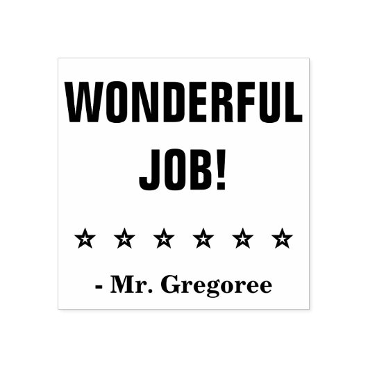 Motiverend "PRACHTIG WERK!" Teacher Rubber Stamp Rubberstempel (Afrduk)