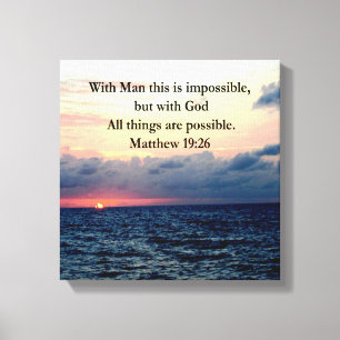 MOTIVEREND SUNRISE MATTHEW 19:26 PHOTO ONTWERP CANVAS AFDRUK