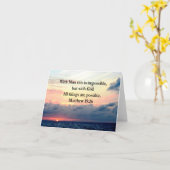 MOTIVEREND SUNRISE MATTHEW 19:26 PHOTO ONTWERP KAART (Gele Bloem)