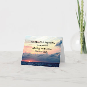 MOTIVEREND SUNRISE MATTHEW 19:26 PHOTO ONTWERP KAART
