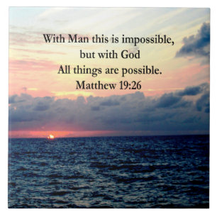 MOTIVEREND SUNRISE MATTHEW 19:26 PHOTO ONTWERP TEGELTJE