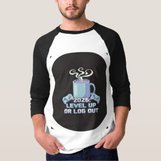 Motiverend T-shirt | Level omhoog of log uit Gamer
