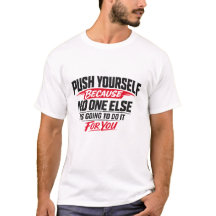 Motiverend trainingshemd Duw jezelf Fitness Workou
