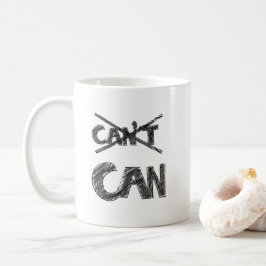 Motiverend typografie ontwerp – “Ik Kan” Positief  Koffiemok