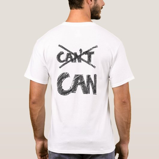 Motiverend typografie ontwerp – “Ik Kan” Positief T-shirt (Achterkant)
