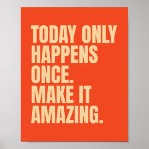Motiverend typografie ontwerp vet retro citaat poster