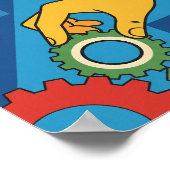 Motiverend Vertrouw Op Het Proces Retro Poster (Hoek)