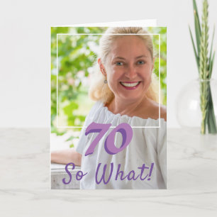 Motiverend Voeg een foto toe Dus 70ste verjaardag Kaart
