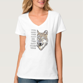 Motiverend Wolf Quote T-Shirt - Jij Bestuurt de Da