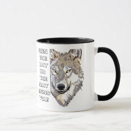 Motiverend Wolf Quote T-Shirt - Jij Bestuurt de Da Mok