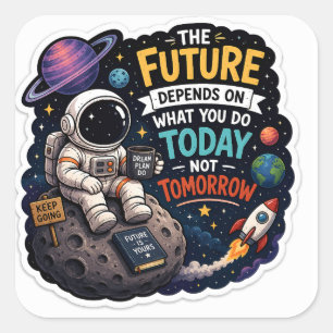Motiverende astronaut sticker 