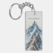 Motiverende Berg Sleutelhanger (Voorkant Links)