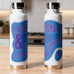 Motiverende Blauwe Retro Ster Stijl Waterfles