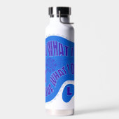Motiverende Blauwe Retro Ster Stijl Waterfles (Links)
