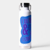 Motiverende Blauwe Retro Ster Stijl Waterfles (Voorkant)