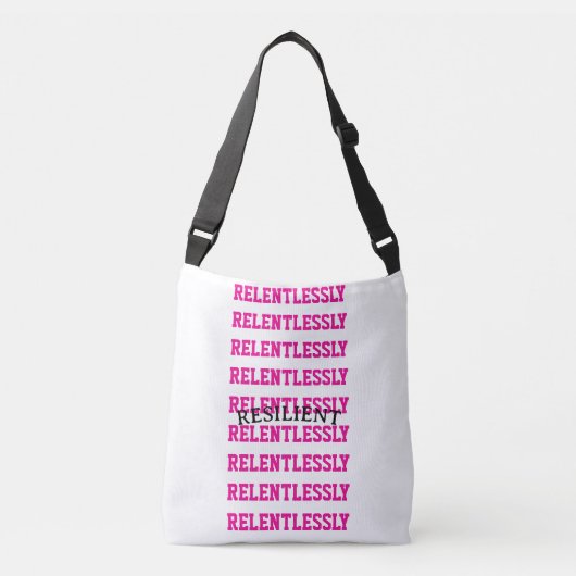 Motiverende boodschappentas crossbody tas (Voorkant)