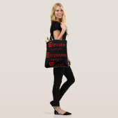Motiverende boodschappentas tote bag (Op model)