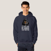 Motiverende Brullende Tijger Moed Citaten Hoodie (Voorkant volledig)