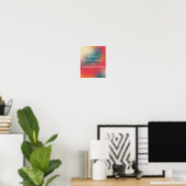 Motiverende citaat esthetische gradiënt muurkunst poster (Thuiskantoor)