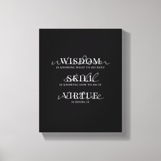 Motiverende citaat moderne scripttypografie canvas afdruk (Voorkant)