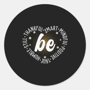 Motiverende citat ontwerp inspiratie positieve zeg ronde sticker