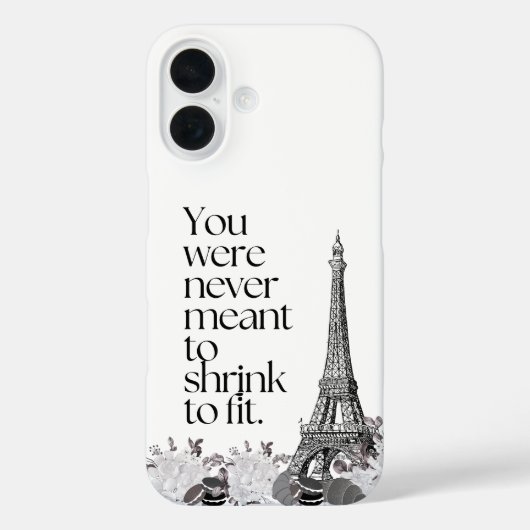 Motiverende Citatemuurkunst van de Eiffeltoren in  Case-Mate iPhone Case (Achterkant)