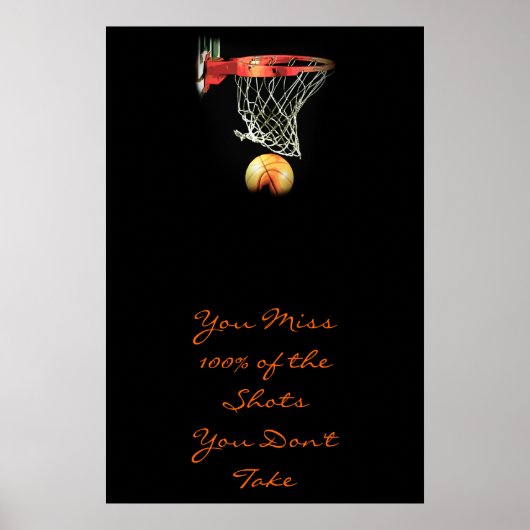 Motiverende citaten basketbal deur poster (Voorkant)