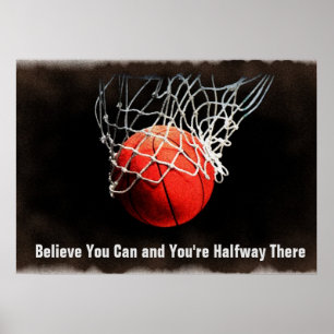 Motiverende citaten Basketbal Poster
