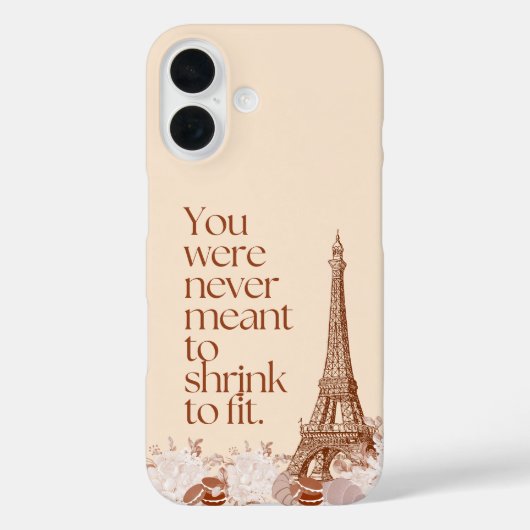 Motiverende Citatumuatiefdruk met Eiffeltoren Pari Case-Mate iPhone Case (Achterkant)