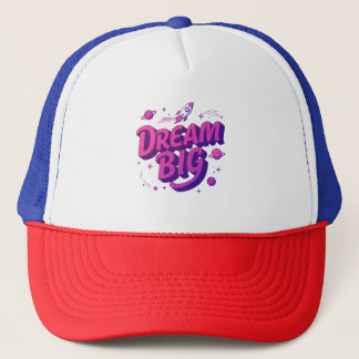Motiverende "Droom Groot" sterrenstelsel poster Trucker Pet