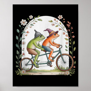 Motiverende Fiets Kikker Tandem Fietsen Poster