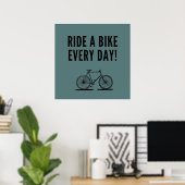 Motiverende fietsen poster (Thuiskantoor)