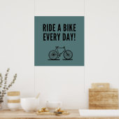 Motiverende fietsen poster (Keuken)