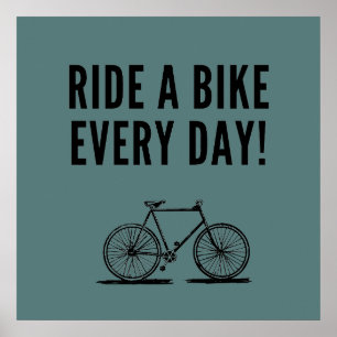 Motiverende fietsen poster