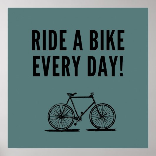 Motiverende fietsen poster (Voorkant)