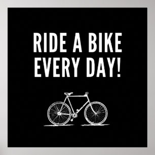 Motiverende fietsen poster