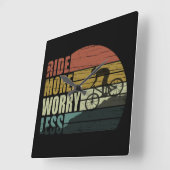 Motiverende fietser - Grappige fietscitaten Vierkante Klok (Hoek)