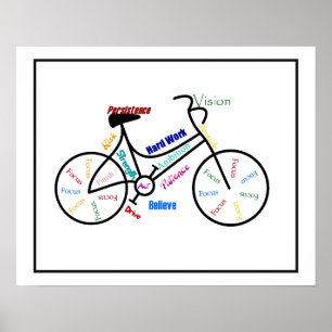 Motiverende fietssport fietsen, Motiverend Poster