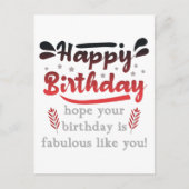 Motiverende fijne verjaardagswensen. briefkaart (Voorkant)