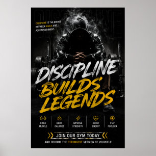 Motiverende fitness muurposter poster