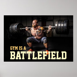 Motiverende fitnessquote voor sportschool bodybuil poster