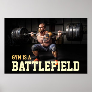 Motiverende fitnessquote voor sportschool bodybuil poster