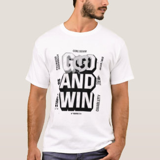 Motiverende "GA EN WIN" Sportieve Typografie T-shirt