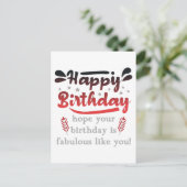 Motiverende Gefeliciteerd met je verjaardag. Briefkaart (Staand voorkant)