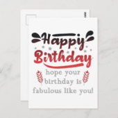 Motiverende Gefeliciteerd met je verjaardag. Briefkaart (Voorkant / Achterkant)