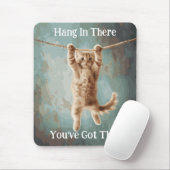 Motiverende Grappige Hou Vol Cat Poster Muismat (Met muis)