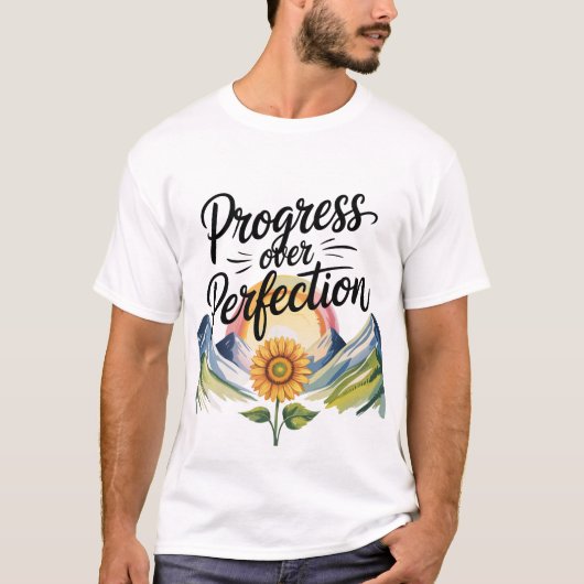Motiverende Groeimentaliteit Quote T-shirt (Voorkant)