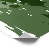 Motiverende groene verfspatten poster (Hoek)