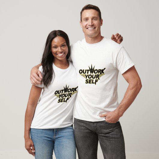 Motiverende Gym T-Shirt 'Outwork Yourself' (Unisex)